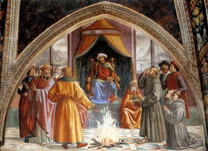 GHIRLANDAIO, Domenico Test of Fire before the Sultan . oil painting image
